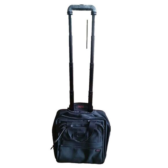 TUMI Alpha Rolling Laptop Briefcase Bag Ballistic Overnight Suitcase 2214D3 BLK - Picture 3 of 14